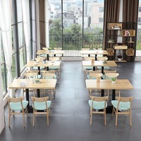 Ensembles de tables et de chaises commerciales modernes et minimalistes pour les salons de thé, les cafés, les boulangeries, les bars, les salons de pâtisserie, Instagram-worthy
