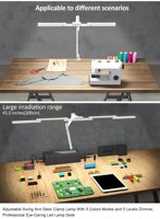 Lampe de table LED sans fil avec télécommande et gradation de la lumière Stepless Lampe de bureau d'architecte pour la maison, lampe de chevet de luxe