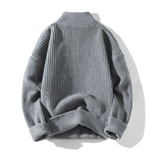 Suéter Personalizado con Logotipo de Alta Calidad, Suéter de Punto de Manga Larga, Suéter de Cuello Redondo de Invierno, Suéter de Algodón de Punto para Hombre - Product Image 2