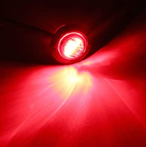 Bán lẻ bán buôn 3/4 ''<span class=keywords><strong>Red</strong></span> <span class=keywords><strong>Round</strong></span> LED Bullet Marker Lights Front Rear Side LED Marker Lights cho xe tải xe van Pickup ATV thuyền - Product Image 4