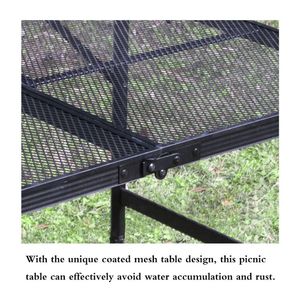 Mesa plegable para acampar, mesa de picnic portátil para exteriores, escritorio de Camping de altura ajustable - Product Image 4