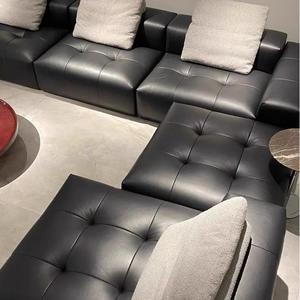 Sofà componibile componibile divano componibile di lusso <span class=keywords><strong>in</strong></span> tessuto <span class=keywords><strong>in</strong></span> <span class=keywords><strong>pelle</strong></span> Combo divano per soggiorno - Product Image 3