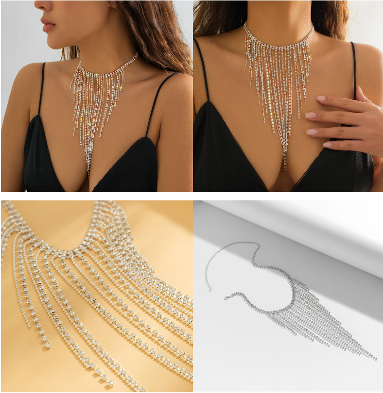 Prosy Semplice Lungo Choker Minimalista Collare Della Nappa Collana Snake Bone Chain Gioielli Regolabili per le Donne e le Ragazze (Oro