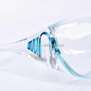Calice da Vino Rosso per Dessert <span class=keywords><strong>con</strong></span> Stelo Lungo e Banda Blu a Spirale, Idoneo per Lavastoviglie, Ideale per Matrimoni - Vendita all'Ingrosso - Product Image 2
