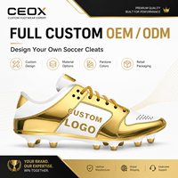 Fabricant de chaussures de football sur mesure OEM ODM, concevez vos propres chaussures de football avec logo, chaussures de football entièrement personnalisées OEM METALLIC GOLD