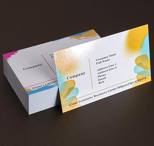 Biglietti da Visita di Lusso Personalizzati con Stampa Social Unica a Colori Effetto Floreale su Carta Resistente in Cartoncino Patinato - Product Image 1