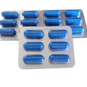 Capsules de Maca et Ginseng Bleues en Gros pour la Vitalité Masculine, l'Énergie et la Force - Pack de 10 Capsules sous Blister - Marque Privée OEM - Product Image 1