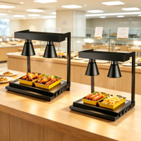 Lampe chauffante ronde professionnelle pour aliments, avec tête réglable, pour buffet, fêtes, restaurants, cuisines et usage domestique