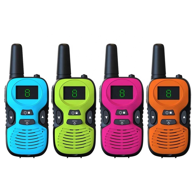 2pcs Kids Long Range Walkie Talkies Toy Wireless Transmission Mini Handheld Interphone Backlit LCD Flashlight Walkie-talkie Set