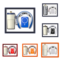 Set de Regalo Corporativo 4 en 1 con Logotipo Personalizado: Altavoz Bluetooth, Masajeador de Cuello, Termo y Paraguas, para Apreciación a Empleados, OEM 2026