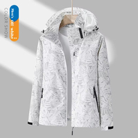 Veste de sport d'extérieur tendance pour homme et femme, coupe-vent, imperméable, respirante, camouflage monocouche
