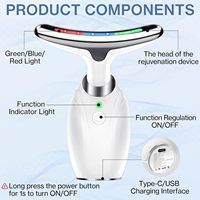 Masseur électronique pour le cou et le visage, anti-rides, vibration chaude, appareil de sculpture du visage et du cou pour le soin de la peau anti-rides