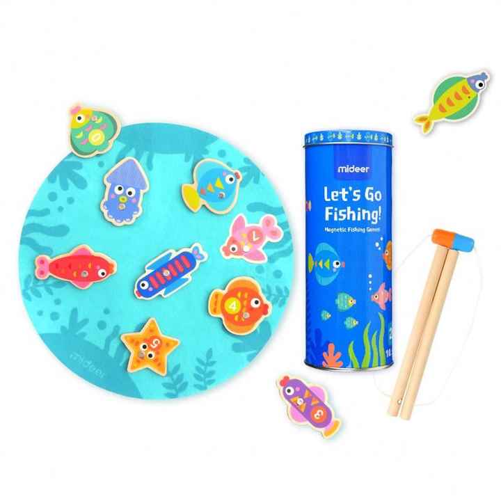 MD1085 mideer MAGNETIC FISHING GAMES wooden toys tin box educational fishing game| Alibaba.com