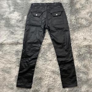 DENIMGUYS Hip Hop hommes Jeans enduits cirés multi-poches personnalisé Streetwear hommes épilation à la cire Denim pantalon jean - Product Image 2