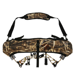 Sac à arbalète camouflage avec bandoulière arquée, sac à dos de chasse extérieur unisexe, vert camouflage, doublure en velours, polyester - Product Image 2