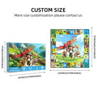 Pièces de jeu de société en plastique personnalisées imprimées en usine OEM avec cartes de jeu et boîte écologiques pour enfants