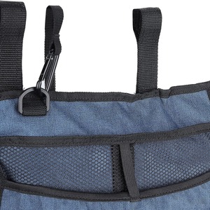 Sac de rangement OEM pour aides à la marche, bleu-gris, multi-poches, pour accessoires de déambulateur, fauteuil roulant, poussette - Product Image 2