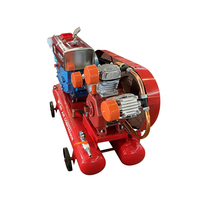 Compresseur d'air à piston diesel W-1.8/5 Compresseur d'air à double réservoir Mini compresseur d'air portable à 3 cylindres pour marteau Jack