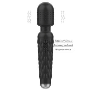 Vibratore a Bacchetta Rosa con Testina in Silicone, Giocattolo Sessuale, Massaggiatore Femminile per Vagina, Vibratore Portatile per il Piacere - Product Image 4