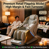 Silla de Masaje L50S Premium 4D+3D SL Track con Acabado en Laca Piano, Gravedad Cero, para Uso en Casa y Hotel