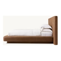 Neuankömmling Italienisches Leder hand gefertigt Schlafzimmer Set Kollektion Dalia Extended Voll gepolstertes Stoff paneel bett