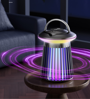 Lámpara para matar mosquitos, tipo de descarga eléctrica, para el hogar, para acampar al aire libre, luz nocturna colorida, señuelo automático para mosquitos y asesino de moscas