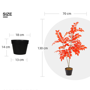 Árbol de planta en maceta Artificial de pera amarilla Artificial de plantas de imitación de 130cm para decoración de sala de estar interior - Product Image 5