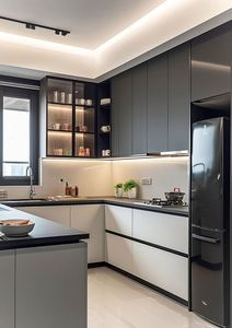 Ensemble de cuisine complète de style moderne en bois et matériaux de haute qualité pour appartements de petite taille - Product Image 3