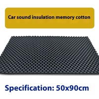 Feuille d'insonorisation acoustique en mousse alvéolée 50x90cm, épaisseur 18mm, avec support adhésif, pour isolation phonique automobile, garantie 3 ans
