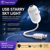 USB ABS Sternenhimmel-Projektionslampe für Autoinnenraum, Zuhause, Schlafzimmer, Nachtlicht, Romantische Galaxie-Atmosphäre, Sanftes Ambientelicht mit Stecker