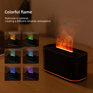 Diffuseur d'huiles essentielles ultrasonique avec lumière d'ambiance pour chambre à coucher, bureau, espace personnel, design imitation bois - Product Image 1