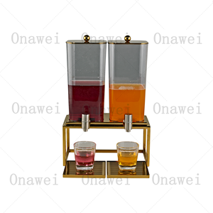 Onawei vàng thép không gỉ 3/6/9L nước ép trái cây Dispenser máy trong suốt container uống máy rút nước giải khát Dispenser - Product Image 2