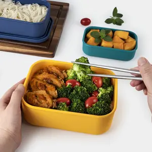 Excellent Sealing Performance Silicone Food Storage Containers Round Food Can Be Keep Warm