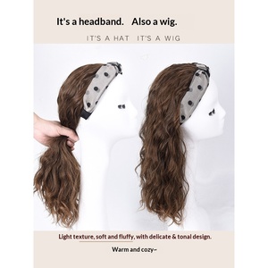 Nuova Parrucca Estiva Senza Cuciture per Donna, Stile Acqua Increspata, Capelli Lunghi, Resistente alle Alte Temperature, con Fascia Integrata - Product Image 3