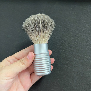 Brocha de espuma para Cuchillo de afeitar antiguo para hombre con pelo de nailon y tejón para barbería y cuidado de barba - Product Image 2