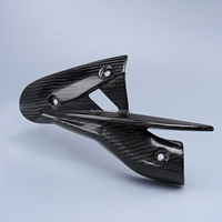 Cache d'isolation thermique d'échappement en fibre de carbone modifié pour Ducati Hypermotard 950