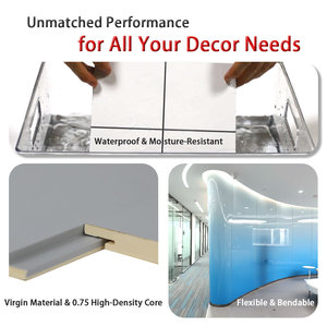 Ensemble complet de kit commercial de revêtement de <span class=keywords><strong>mur</strong></span> de SPC <span class=keywords><strong>avec</strong></span> le moulage et l'adhésif - Product Image 6