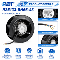 R2E133-BH66-43 AC Santrifüj Blower 230VAC 133mm 28dB Düşük Gürültülü Fan Geriye Eğik İnvertör Kabin Havalandırma Yedeği
