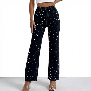 Élégant été femmes pantalons à jambes larges femmes vêtements à vendre 2025 prix de vente entier femmes pantalon Logo personnalisé - Product Image 1