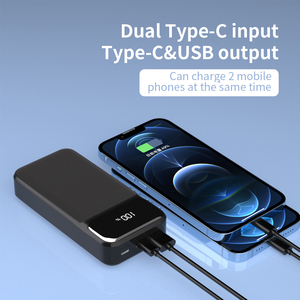 High Capacity Powerbank 20000mah Fast <b>Charging</b> PD 22.5W Charge Portable Phone Power Bank With Digital Display - Product Image 5