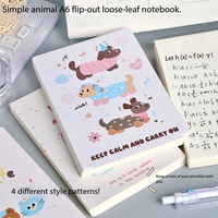 Carnet A6 120 feuilles vierges, motif animaux mignons, style Kawaii Ins, papier Dowling 75g, reliure sans colle, papeterie