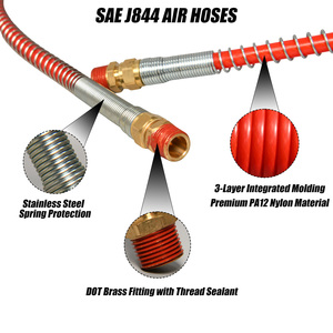 Ligne d'air enroulée DOT pour assemblage de tuyaux de frein en nylon pour semi-camions <span class=keywords><strong>nord</strong></span>-américains - Product Image 3