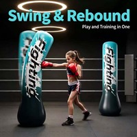 Sac de frappe gonflable autoportant en PVC pour entraînement de boxe, prix direct usine, commande en gros