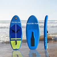 Planches de paddle gonflables GY 110L/140L EVA Carbon Blue avec pompe, sac à dos, leash, pour le surf sur les lacs et les rivières, unisexe