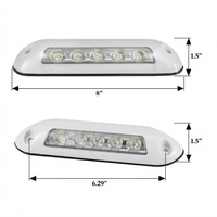 Barre lumineuse LED blanche 12V pour auvent, 30 LED, montage en surface, lampe de porche pour camping-car, caravane et camion
