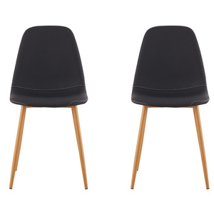 Chaise de salle à manger européenne confortable en tissu noir pour la maison, restaurant, style nordique moderne, vente en gros pour hôtel, extérieur, en métal, bois, PC - Product Image 4