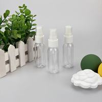 Flacon pulvérisateur transparent en PET vide avec pompe à brume blanche, mini-récipient portable pour soins de la peau