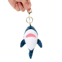 Pendentif personnalisé en peluche requin, porte-clés requin de dessin animé en peluche