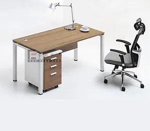 Büromöbel Workstation Metallrohr beine Manager Büro Schreibtisch Arbeitstisch und Stuhl mit Schrank