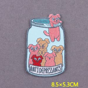 Patch brodé de dessin animé, motifs animaux mignons, thermocollants pour vêtements, badges de dessin animé DIY, patch brodé personnalisé - Product Image 2